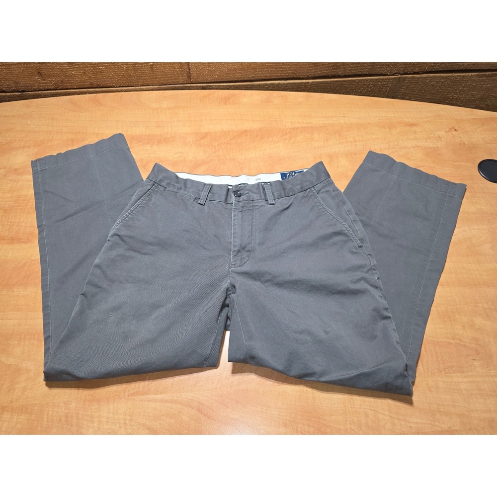 Polo Ralph Lauren Mens Stretch Classic Fit Chino Pants Grey 30x30